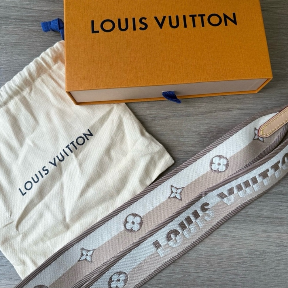Louis Vuitton Brown and Cream Monogram Camera Strap